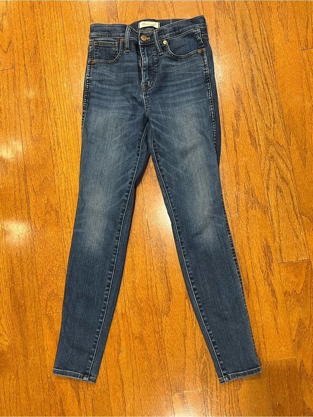 MADEWELL 10” High Rise Skinny Jeans 26 Dark Wash Retail $148